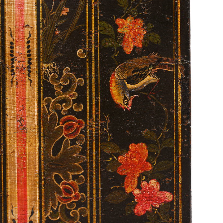 Bird Detail From Antique Chinese Painted Opera Chest | Indigo Antiques
