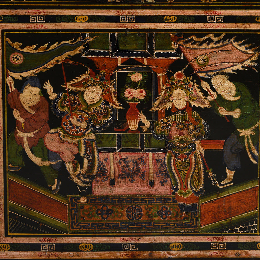 Detail From Antique Chinese Opera Chest From Shanxi | Indigo Antiques