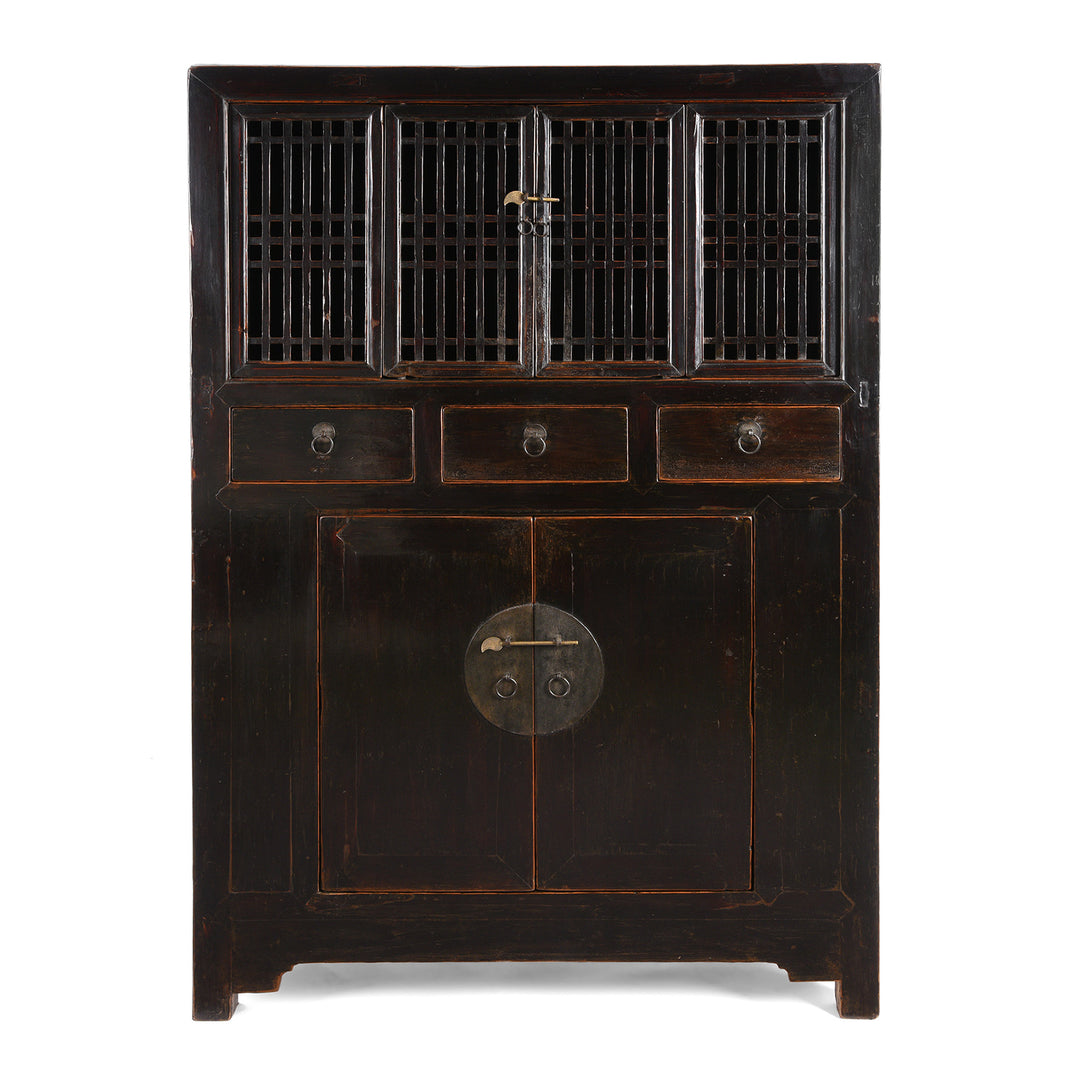 Antique Black Lacquer Kitchen Cabinet From Tianjin | Indigo Antiques