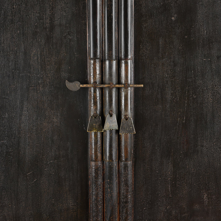Latch Detail From Chinese Black Lacquer Taper Cabinet From Shanxi - Early 19thC | Indigo Antiques