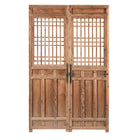 Bleached Chinese Lattice Screen From Shanxi - 19th Century