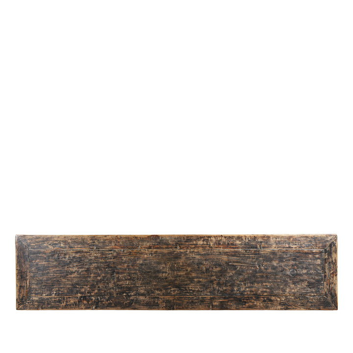 Top detail from an Antique Carved Floral Chinese Altar Table From Qinghai | Indigo Antiques