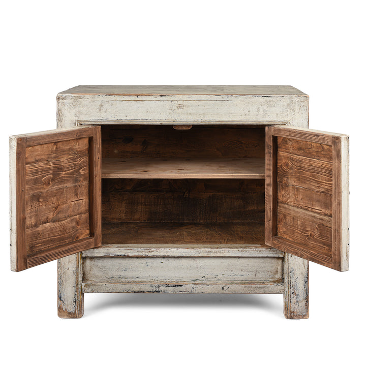 Interior Of Painted Tiger Side Cabinet | Indigo Antiques