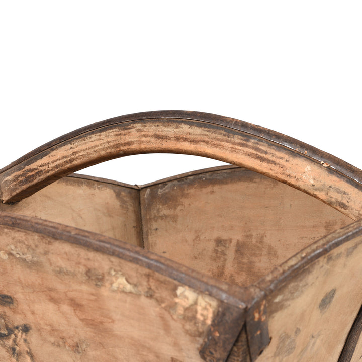 Handle Detail From Vintage Chinese Market Trug | Indigo Antiques