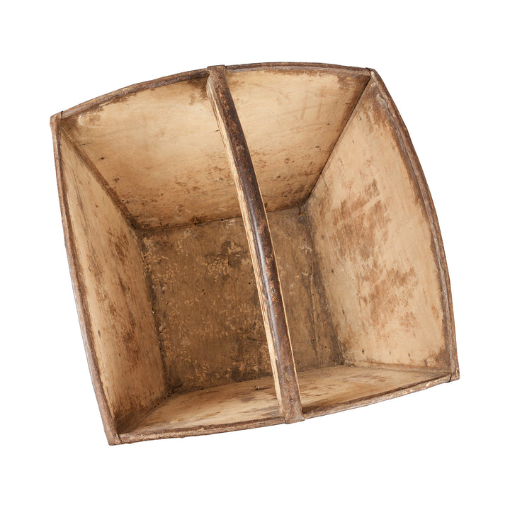 Interior Of Vintage Chinese Market Trug | Indigo Antiques