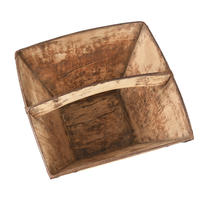 Interior Of Vintage Chinese Market Trug | Indigo Antiques