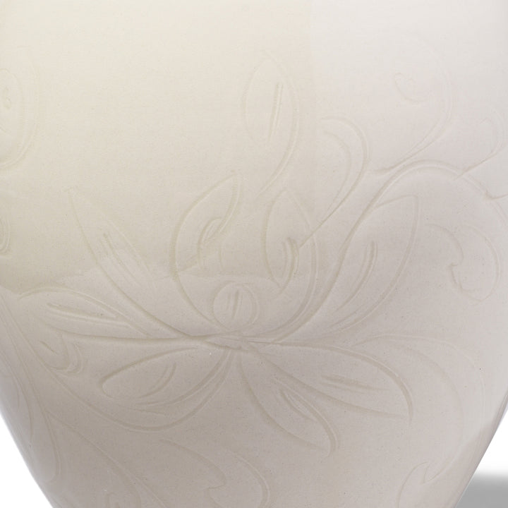 Carving Detail From Porcelain Song Dynasty Style Chicken Vase | Indigo Antiques