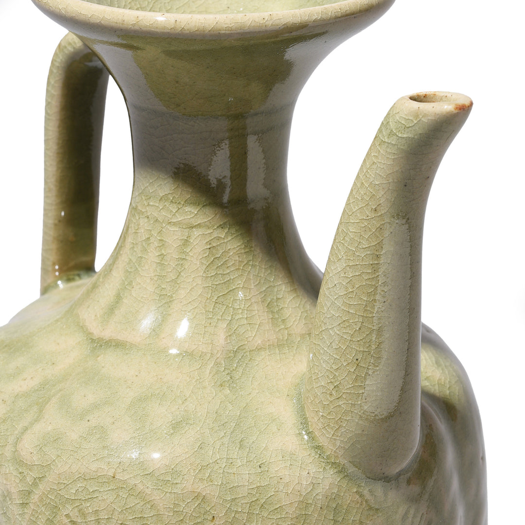 Spout Detail From Song Dynasty Style White Porcelain Ewer | Indigo Antiques