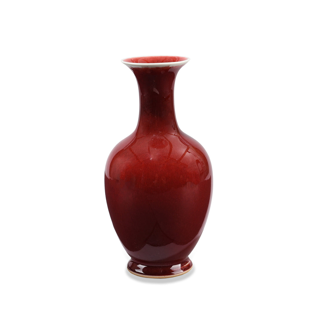 Flambe Glaze Small Porcelain Flower Vase