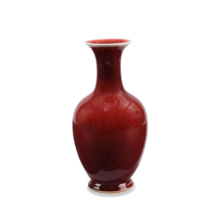 Flambe Glaze Small Porcelain Flower Vase
