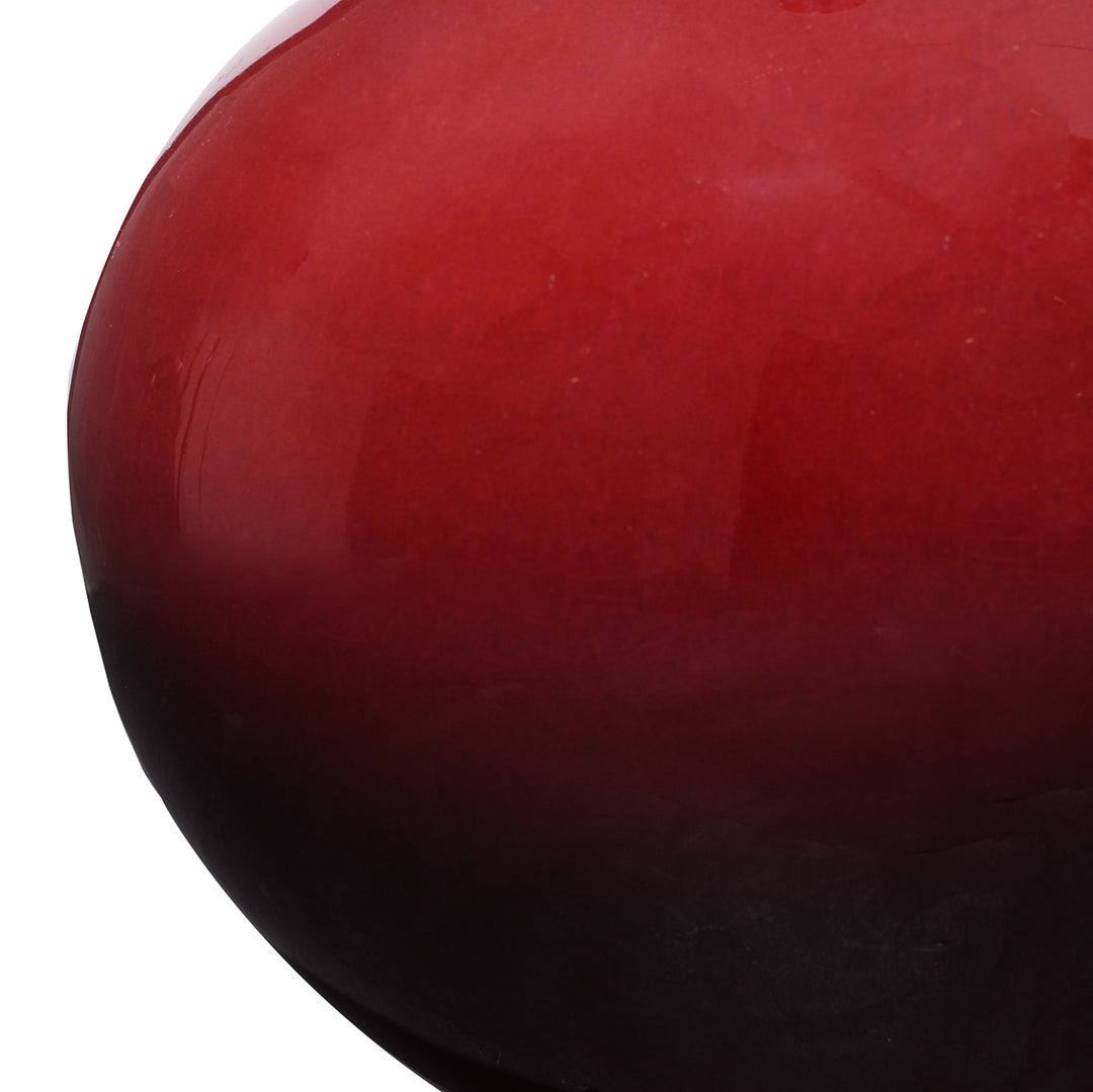 Texture Detail From Flambe Glaze Porcelain Slender Neck Bottle Vase | Indigo Antiques