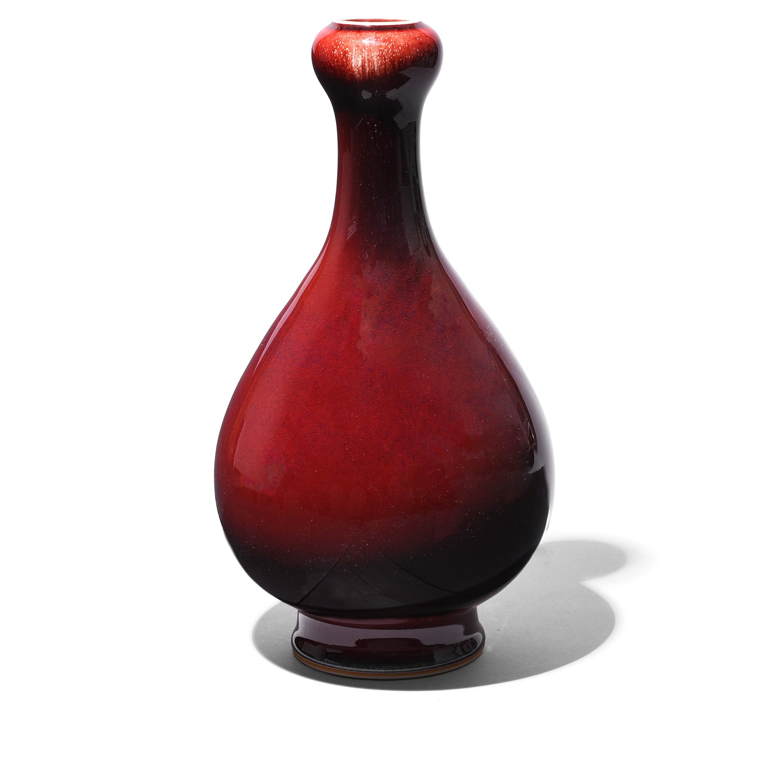 Flambe Glaze Porcelain Garlic Mouth Vase | Indigo Antiques