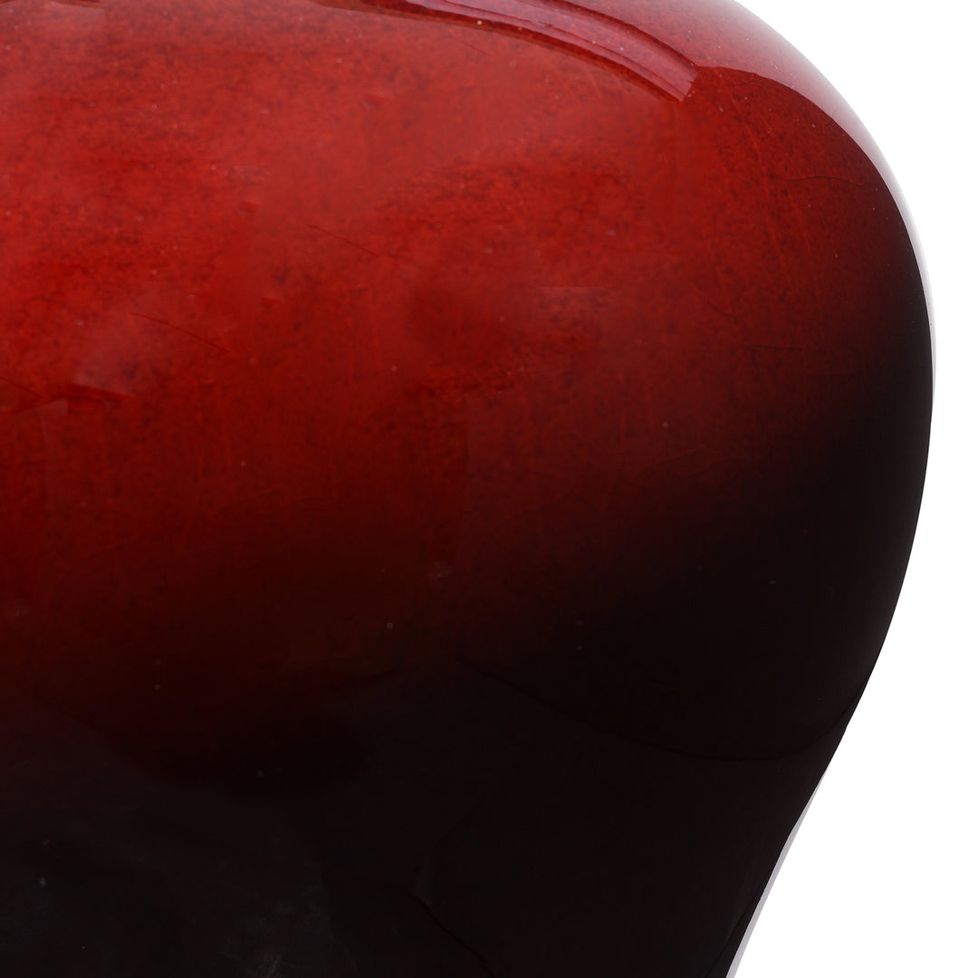 Detail From Surface Of Flambe Glaze Porcelain Meiping Vase | Indigo Antiques