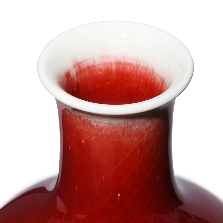 Spout Detail From Flambe Glaze Porcelain Huluping Double Gourd Vase | Indigo Antiques