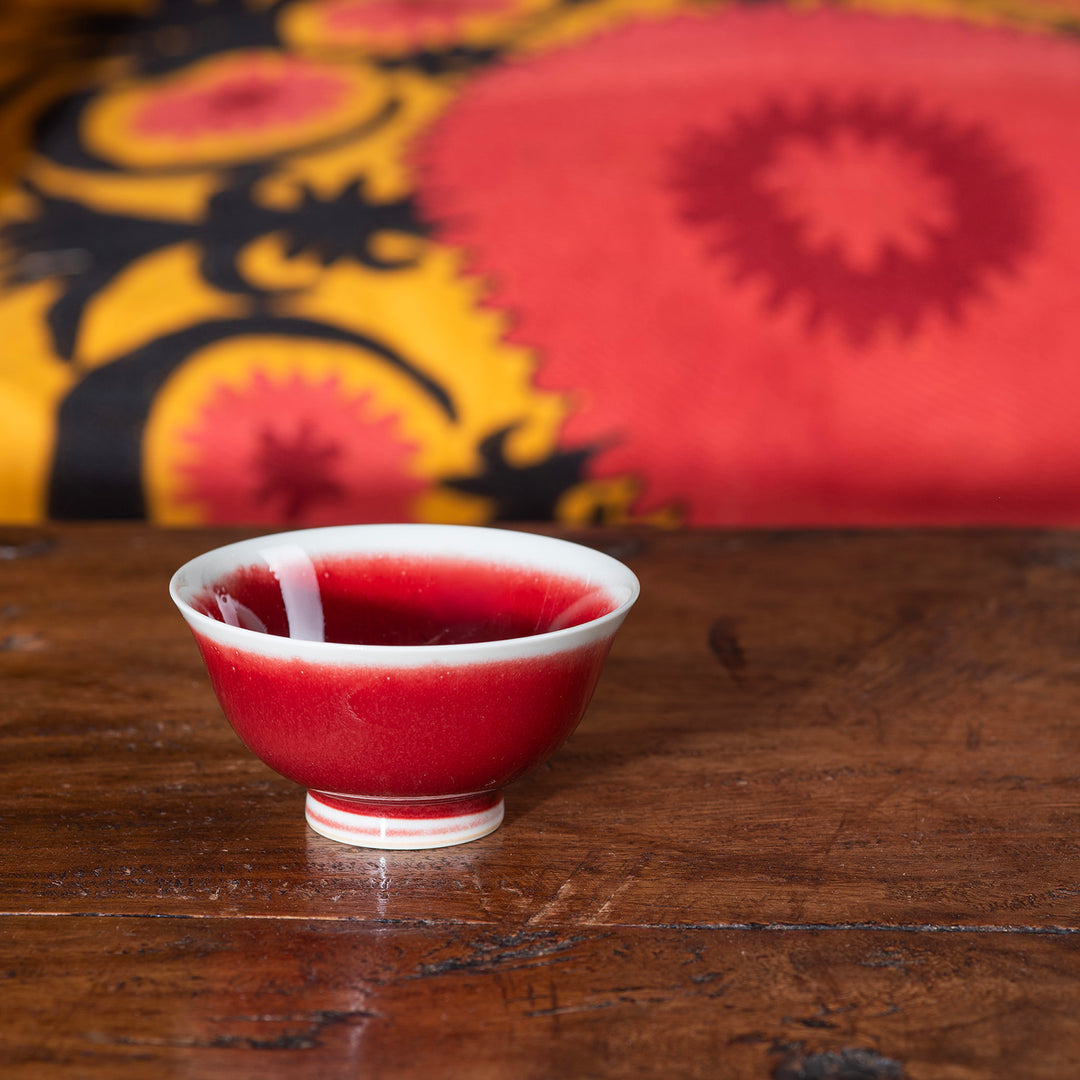 Chinese Flambe Glaze Porcelain Tea Bowls | Indigo Antiques