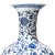Blue & White Porcelain Trumpet Vase With Chrysanthemum Design | Indigo Antiques
