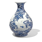 Blue & White Porcelain Yuhuchunping Vase - Wave Dragons