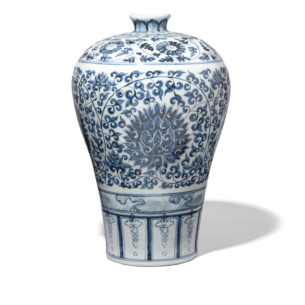 Chinese Blue & White Porcelain Vase Chrysanthemum Design| Indigo Antiques