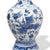 Blue & White Porcelain Holy Water Bottle - Phoenix | Indigo Antiuques