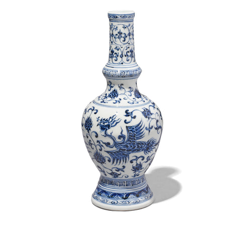 Blue & White Porcelain Holy Water Bottle Vase