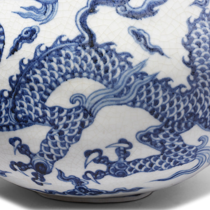 Claws Detail From Porcelain Dragon Design Bianping Moonflask | Indigo Antiques