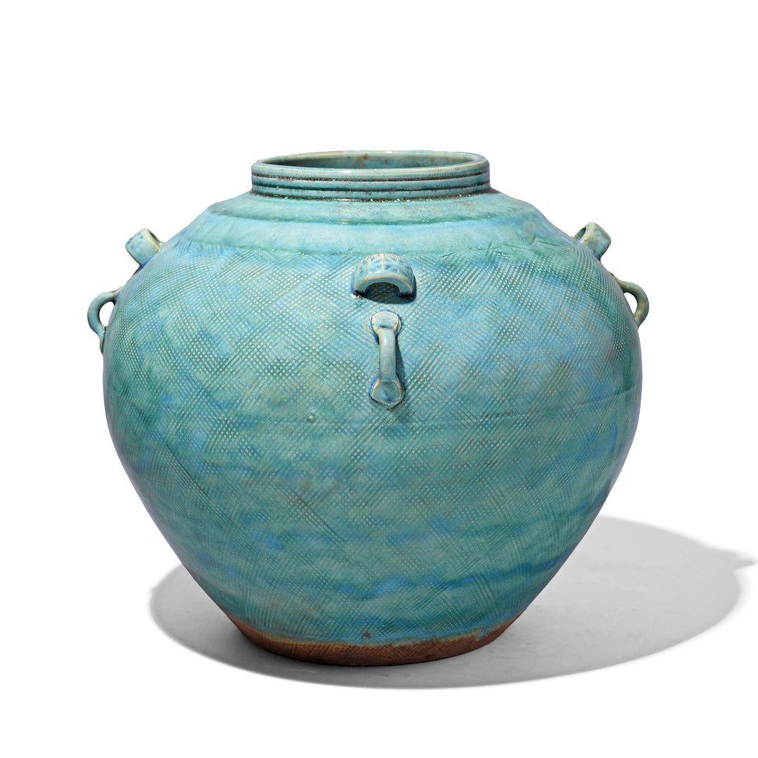 Chinese Green Copper Glazed Stoneware Jar | Indigo Antiques