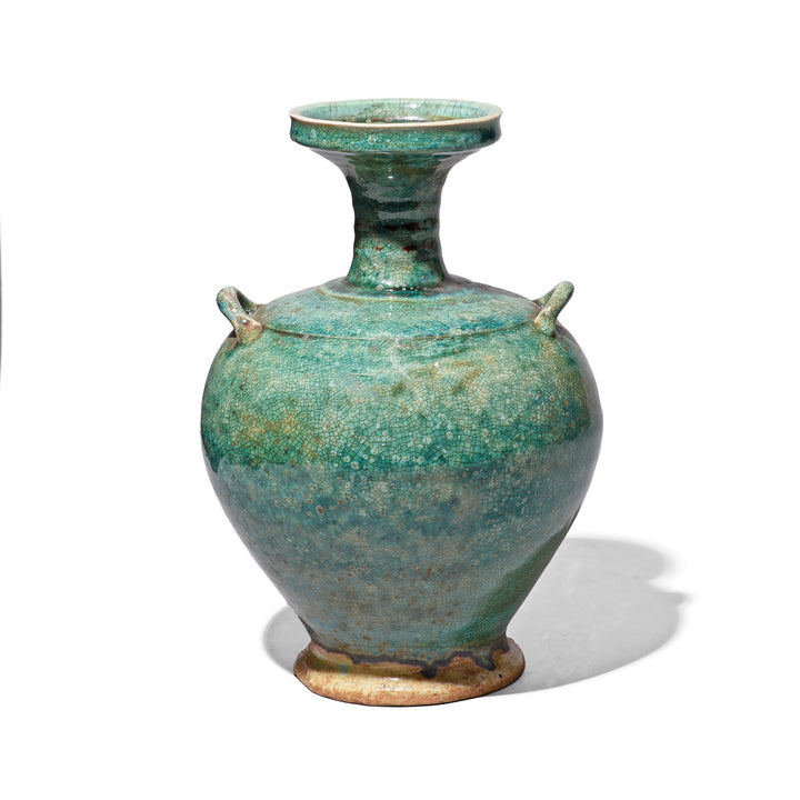 Chinese Reproduction Green Copper Glazed Stoneware Jar | Indigo Antiques