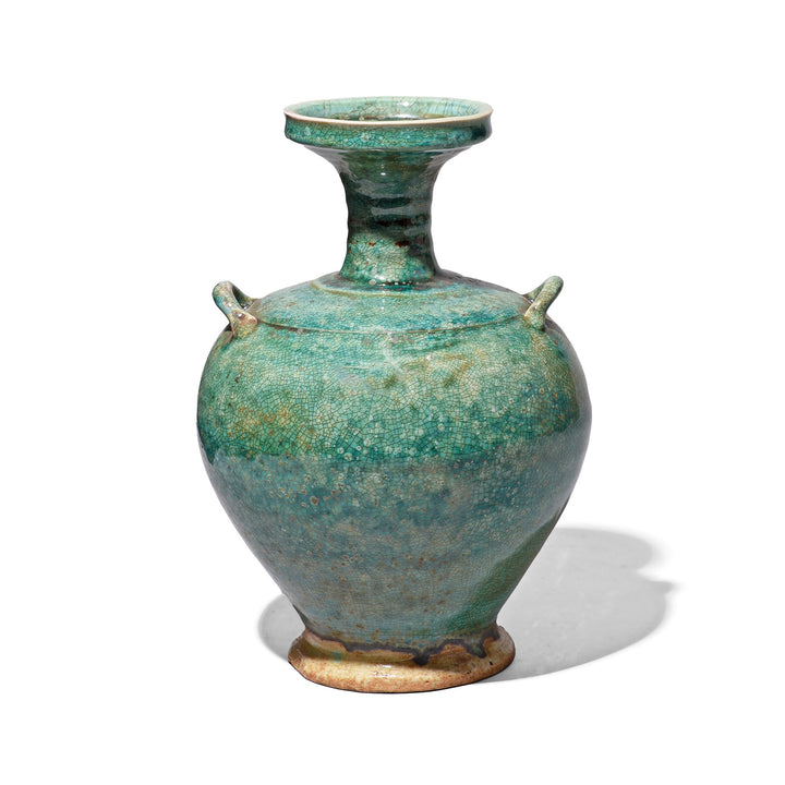 Chinese Reproduction Green Copper Glazed Stoneware Jar | Indigo Antiques