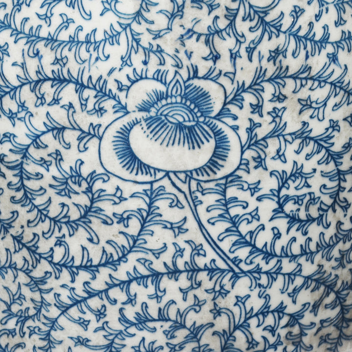 Decorative detail From Blue & White Chinese Porcelain Ginger Jar - Double Happiness Design | Indigo Antiques