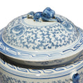 Blue & White Porcelain Lidded Rice Jar