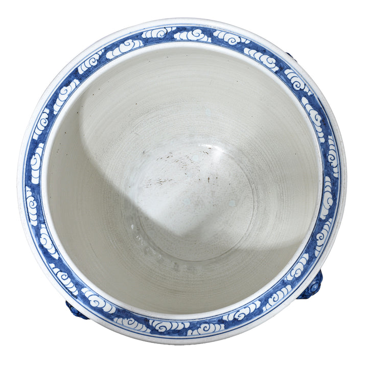 Interior Of Porcelain Fish Bowl Planter With Dragons | Indigo Antiques