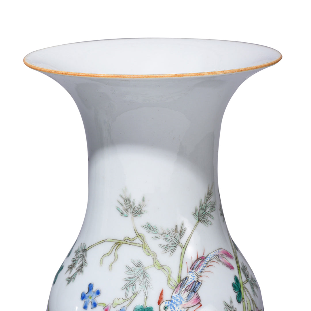 Rim Detail From Traditional Wucai Porcelain Vase | Indigo Antiques