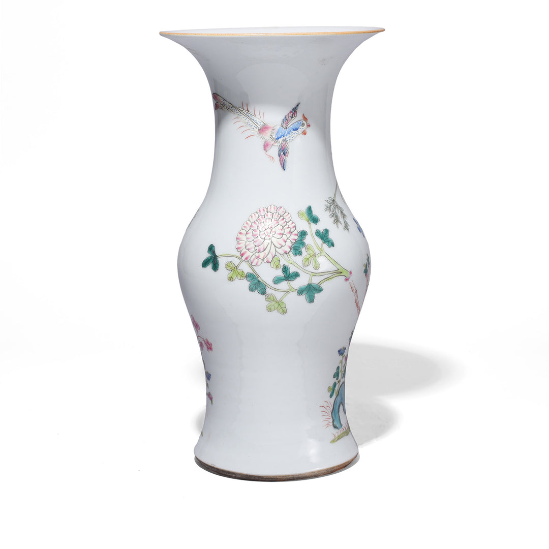 Back of Traditional Wucai Porcelain Vase | Indigo Antiques