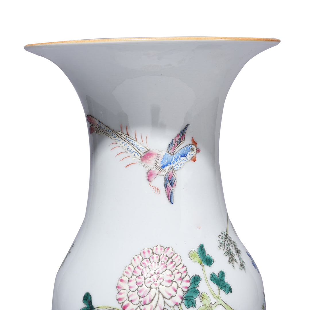 Neck Detail From Traditional Wucai Porcelain Vase | Indigo Antiques