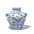 Small Phoenix Blue And White Wine Jar | Indigo Antiques 