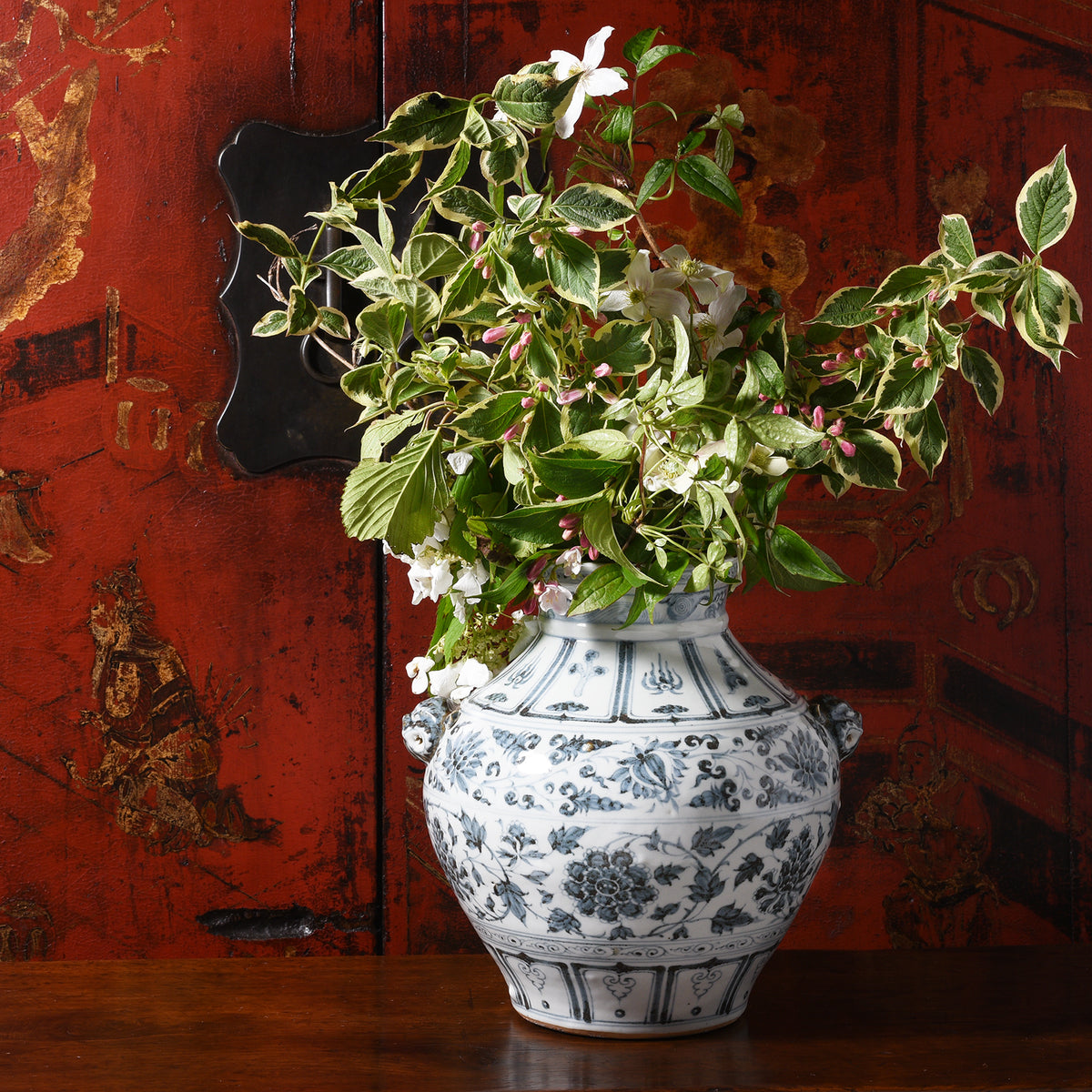 Reproduction Chinese Blue & White Porcelain Wine Jar