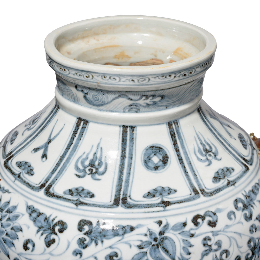 Chinese Reproduction Of Blue & White Porcelain Wine Jar