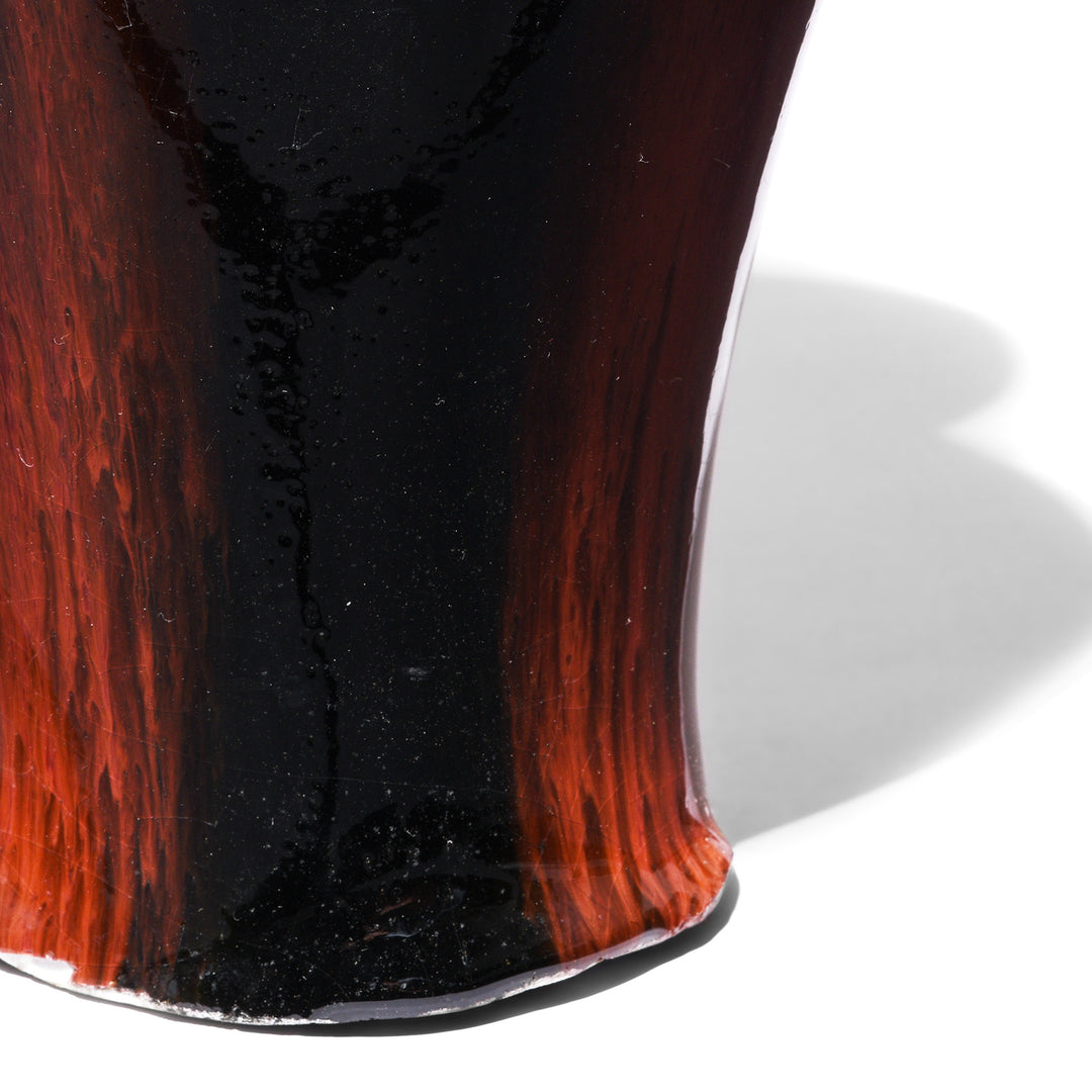 Base Detail From Yaobian Dark Red Flambe Porcelain Fengweizun Vase | Indigo Antiques