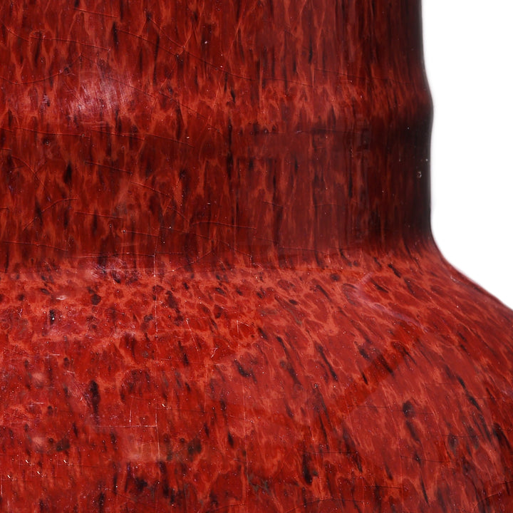 Texture Detail From Yaobian Ice Red Flambe Porcelain Gu Vase | Indigo Antiques