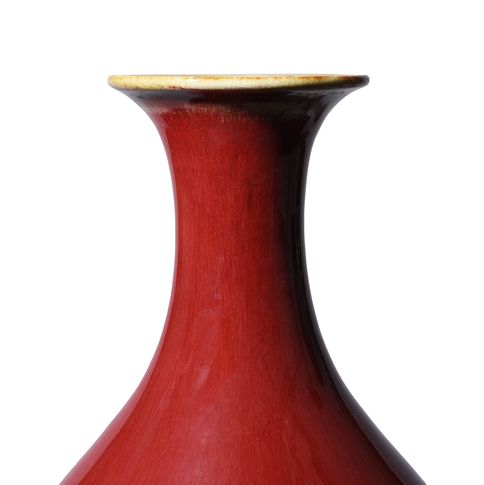 Spout Detail From Sang De Boeuf Porcelain Yuhuchunping Vase | Indigo Antiques