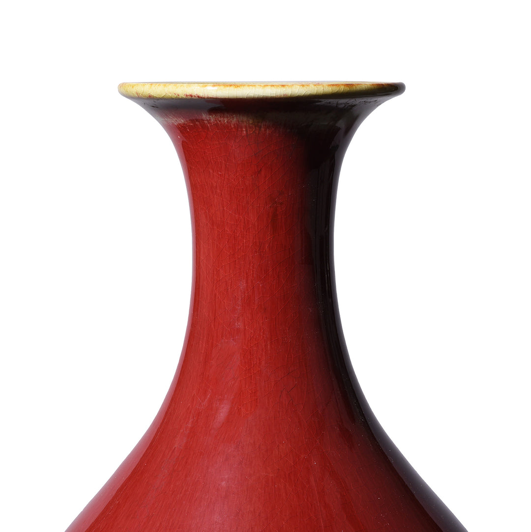 Spout Detail From Sang De Boeuf Porcelain Yuhuchunping Vase | Indigo Antiques
