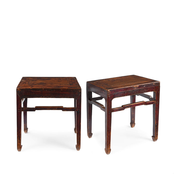 Pair Of Chinese Elm Side Tables | Indigo Antiques