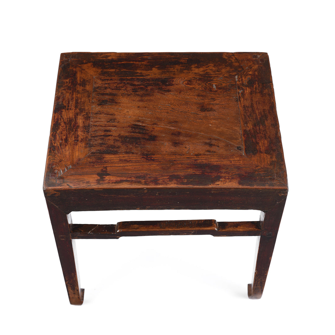 Top Down VIew Of Chinese Elm Side Table | Indigo Antiques