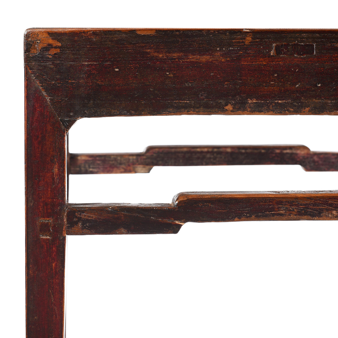 Corner Detail from Chinese Elm Side Table | Indigo Antiques