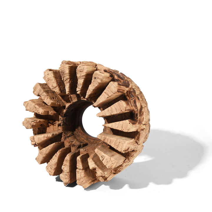 Underside Of Antique Elm Wheel Hub From Shanxi | Indigo Antiques