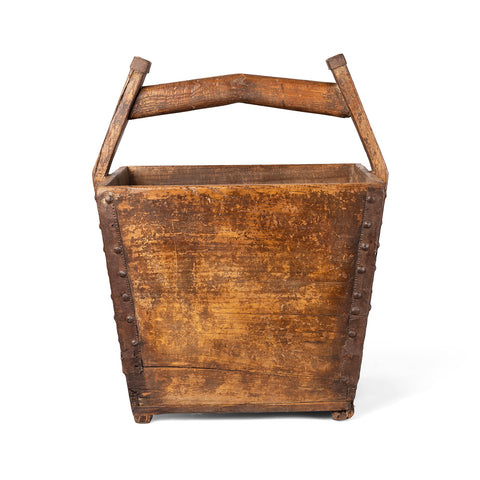 Old Wooden Chinese Farmers Basket - Ca 1900