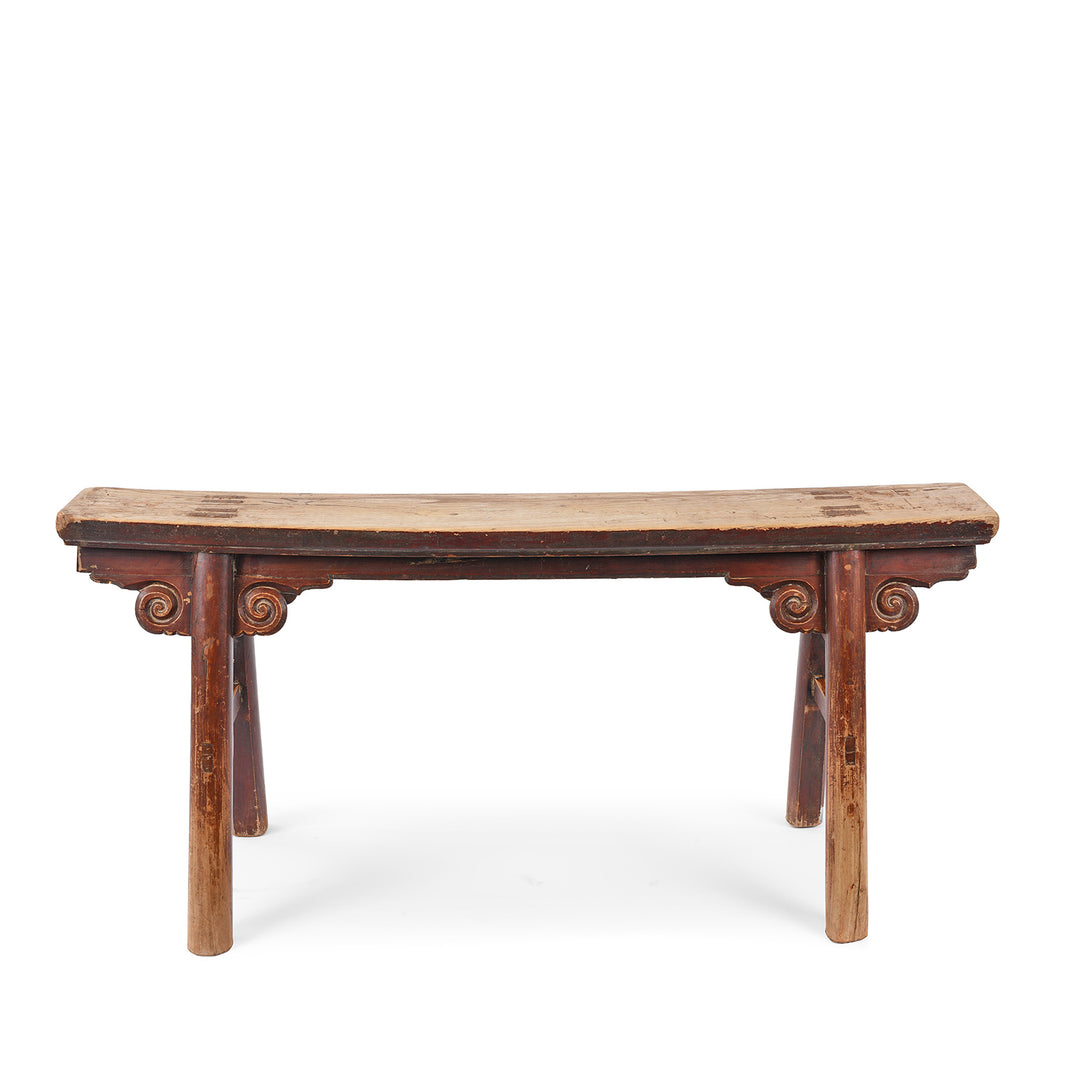 Antique Elm Chinese Spring Bench From Shanxi Province | Indigo Antiques