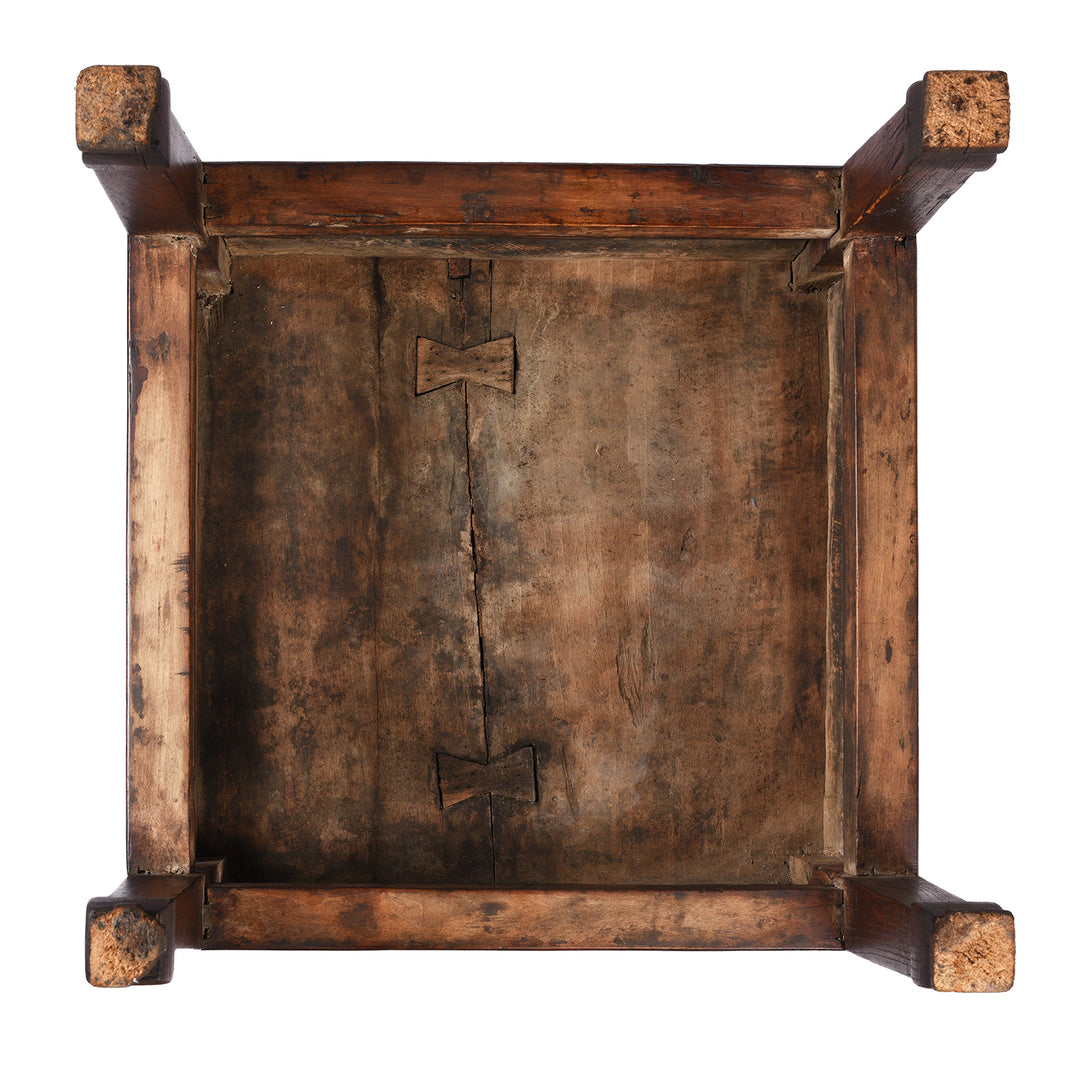 Underside Of Antique Walnut Side Table From Shanxi | Indigo Antiques