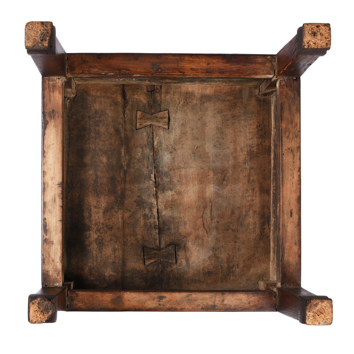 Underside Of Antique Walnut Side Table From Shanxi | Indigo Antiques