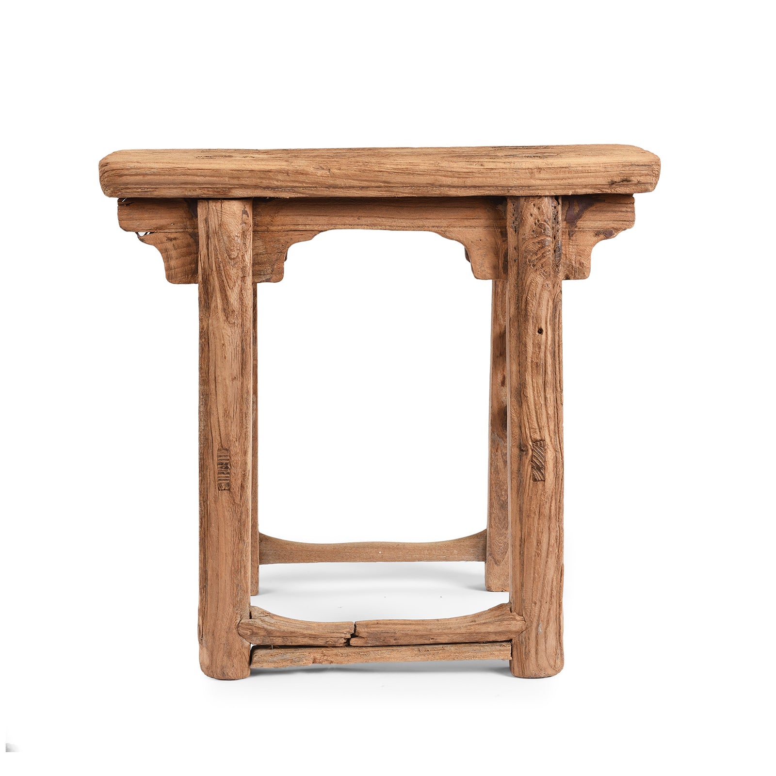 Rustic Chinese Bleached Elm Farmers Milking Stool - 19Th Century